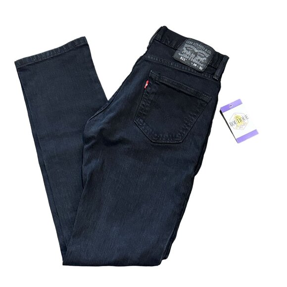 Levi Strauss Mens 29x32 511 Jeans Skateboarding Slim Fit Black Stretch Denim - Picture 16 of 16